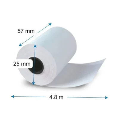 57*25mm ( 48 gr) 14-17mm core 48 gr. 4,8 méter BANKKÁRTYA TERMINÁLBA( POS)  és PÉNZTÁRGÉPBE való szalag