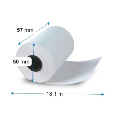 57*50mm ( 70 gr) 18,1 métert tartalmazó RASE TAXAMÉTERBE való szalag NYOMATTAL